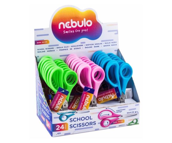 Nebulo: Ergonomske školske škare - više boja