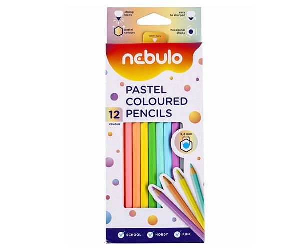 Nebulo: Pastelne drvene bojice 12kom
