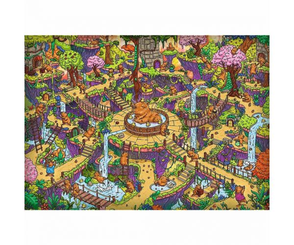 Nemogući labirint veseli kapibari puzzle od 500 dijelova Premium plus kvalitete - Trefl