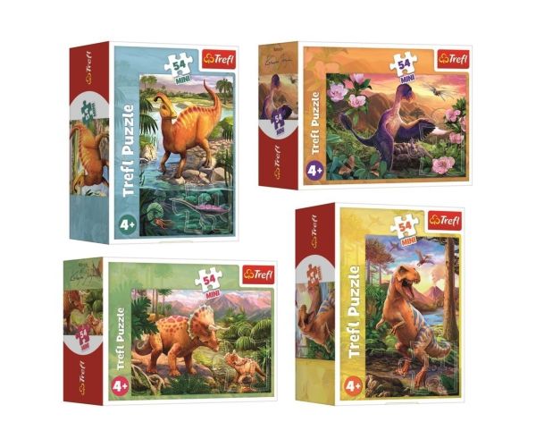 Nevjerojatni dinosauri 54 mini puzzle u nekoliko verzija - Trefl
