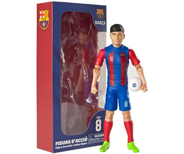 Focista akciófigura, 20 cm - FC Barcelona, Pedri 8-as mezben
