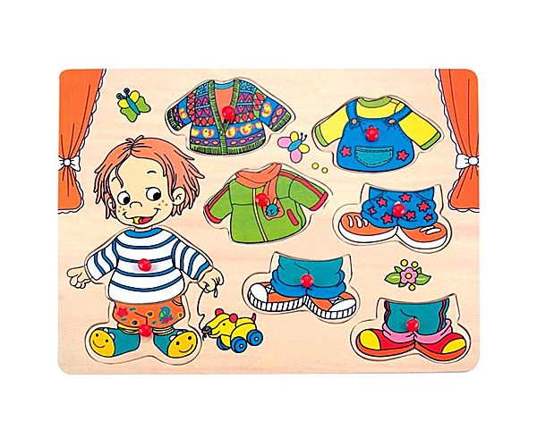 Odjevni predmeti za dječaka drveni puzzle
