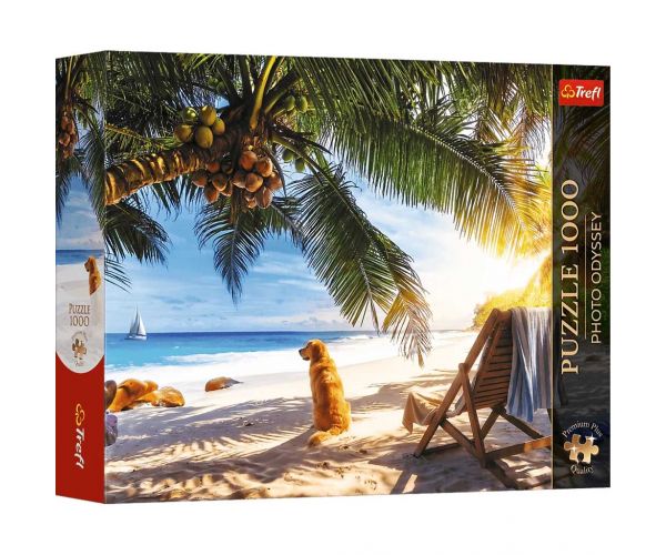 Pihenés a tengerparton 1000db-os prémium puzzle - Trefl