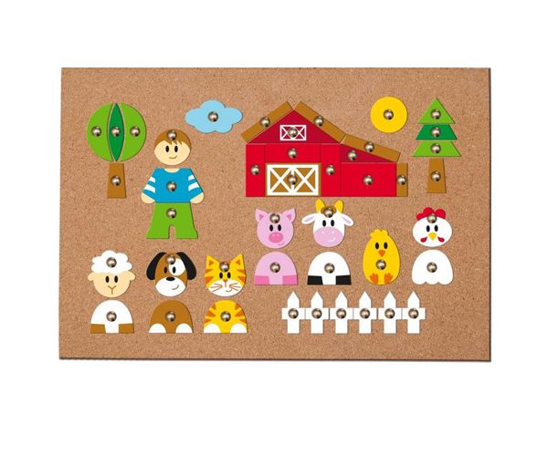 Oglasna ploča sa životinjskim figurama set - Woodyland