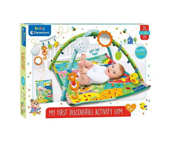 Fedezd fel! Állatos játszószőnyeg kiegészítőkkel 61x82cm - Clementoni baby