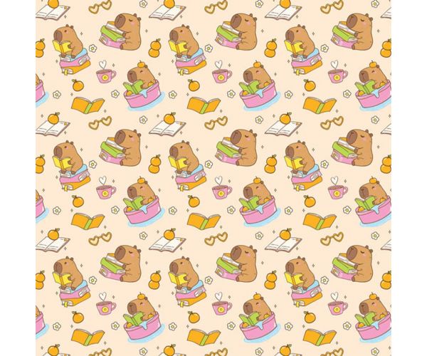 Capybara mintás csomagolópapír 100x70cm