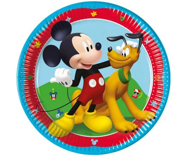 Papirnati tanjuri s motivom Mickey Mouse, set od 8 komada, 23 cm