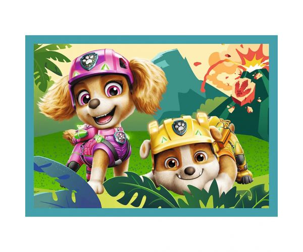 Paw Patrol: Pustolovine na otoku dinosaura - komplet slagalica 4 u 1 - Trefl
