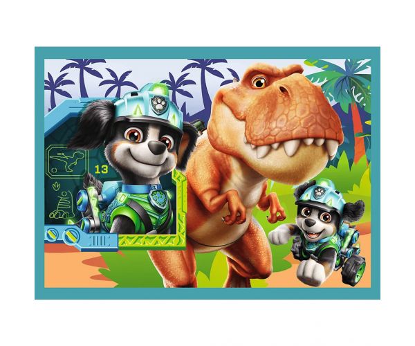 Paw Patrol: Pustolovine na otoku dinosaura - komplet slagalica 4 u 1 - Trefl