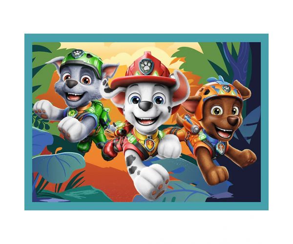 Paw Patrol: Pustolovine na otoku dinosaura - komplet slagalica 4 u 1 - Trefl