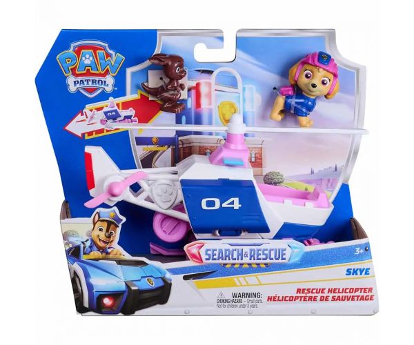 Mancs Őrjárat: Search & Rescue Hátrahúzható Skye járgánya figurával - Spin Master