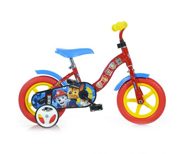 Mancs Őrjárat piros-kék gyerek bicikli 10-es méretben - Dino Bikes kerékpár