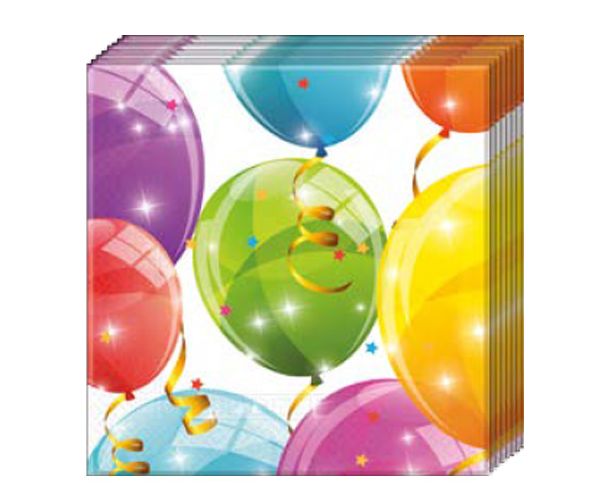 Party Baloons dvoslojne salvete 33x33cm 20 kom
