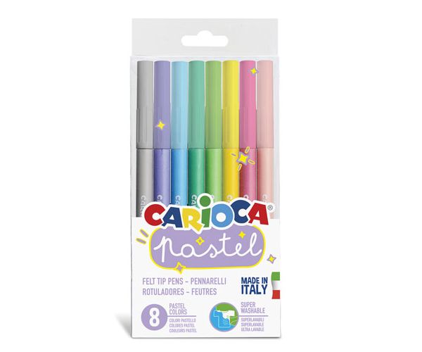 Pastelni set flomastera set od 8kom - Carioca