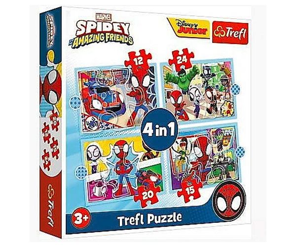 Pauk i njegovi nevjerojatni prijatelji u setu puzzle 4u1 - Trefl