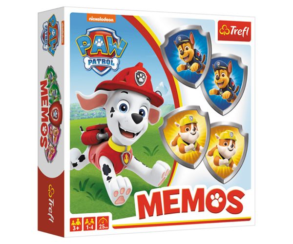 Paw Patrol memorijska igra sa uzorkom štita - Trefl