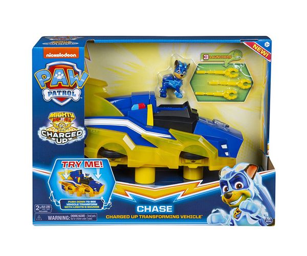Paw Patrol Mighty Pups: Chase Deluxe vozilo sa zvukom i svijetlom - Spin Master