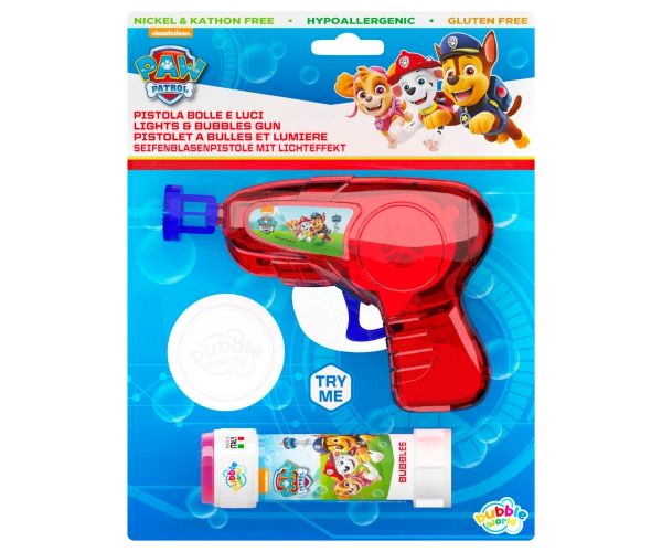 Paw Patrol pištolj sa svjetlom za puhanje mjehurića 60ml