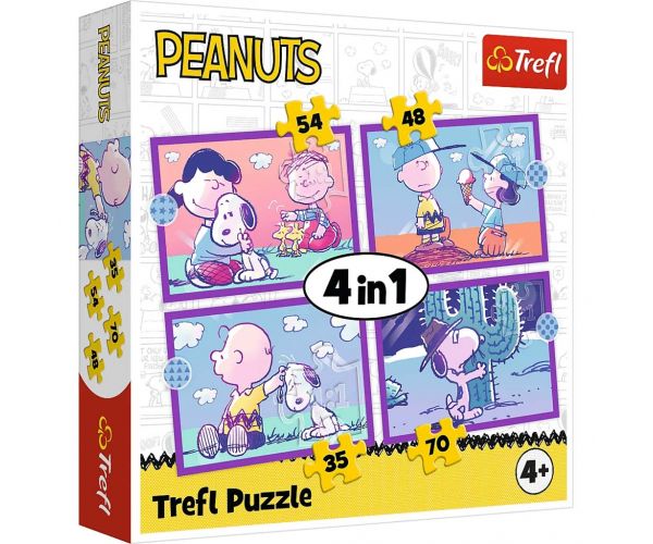 Peanuts Snoopy kutya napja 4 az 1-ben puzzle 35-48-54-70db-os - Trefl