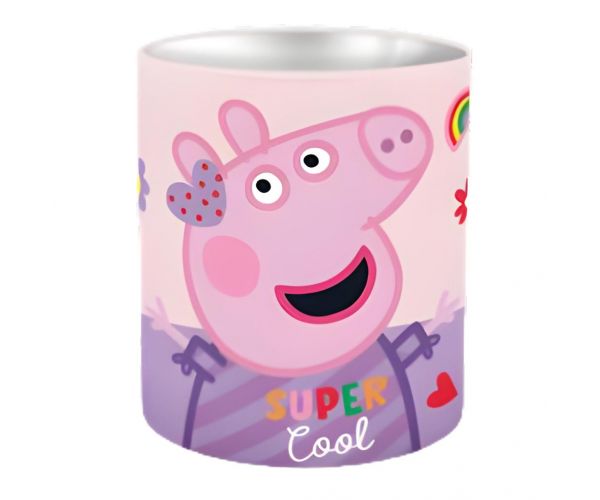 Peppa Pig cilindrični metalni stolni držač za olovke 10x11cm