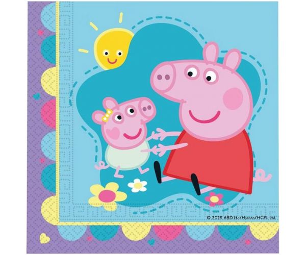Peppa malac papírszalvéta szett - 2 rétegű, 33x33cm, 20db