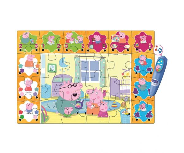 Peppa prase interaktivna 24-dijelna podna slagalica - Clementoni