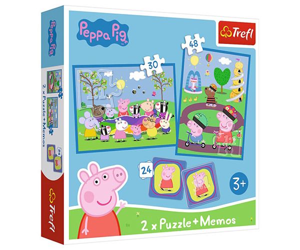 Peppa Pig 2 u 1 puzzle i igra memorije - Trefl