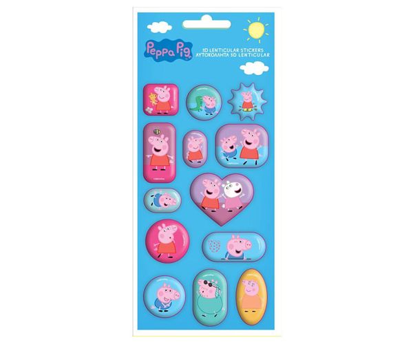 Peppa Pig 3D hologram naljepnica set od 13 kom