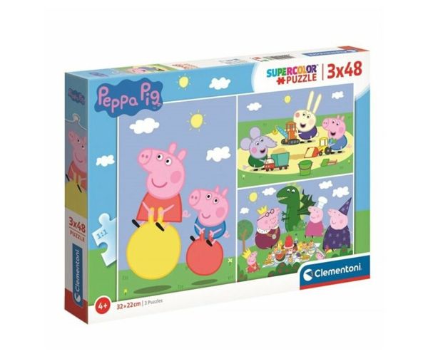 Peppa Pig 3x48kom set puzzle - Clementoni