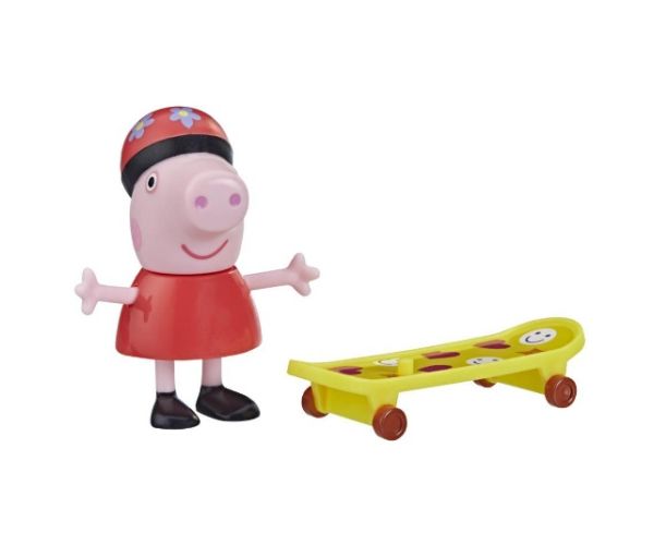 Peppa Pig: Peppa Pig u kacigi sa kompletom figurica za skateboard - Hasbro