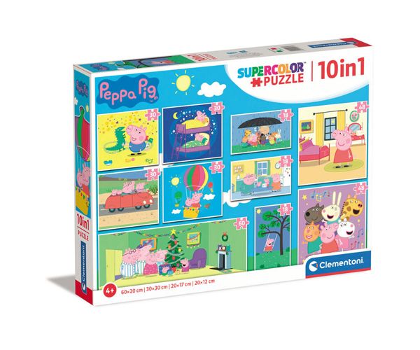 Peppa Pig puzzle set 10 u 1 - Clementoni