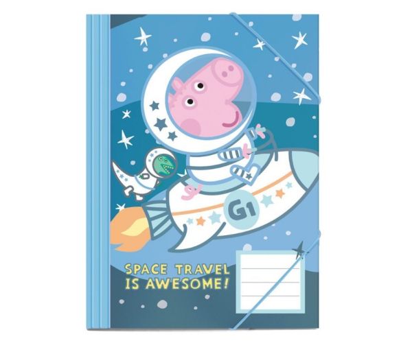 Peppa Pig u svemiru mapa sa gumom 25x35cm