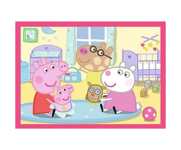 Peppa prase - 4 u 1 puzzle od 12, 15, 20 i 24 dijelova - Trefl