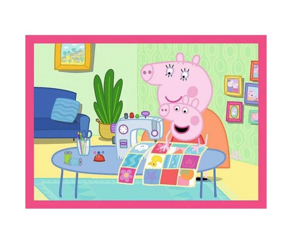 Peppa prase - 4 u 1 puzzle od 12, 15, 20 i 24 dijelova - Trefl