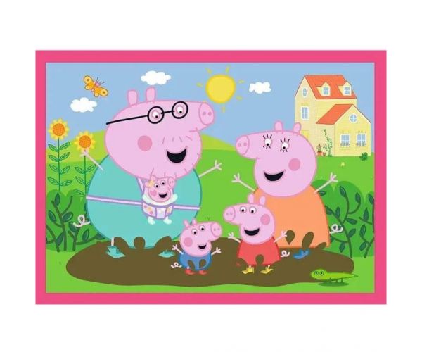 Peppa prase - 4 u 1 puzzle od 12, 15, 20 i 24 dijelova - Trefl