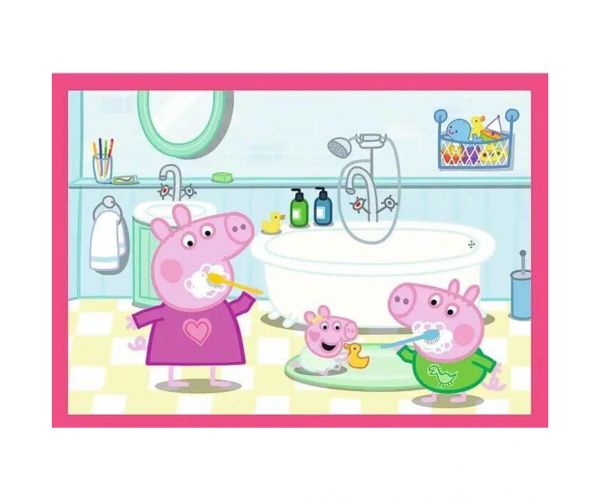 Peppa prase - 4 u 1 puzzle od 12, 15, 20 i 24 dijelova - Trefl