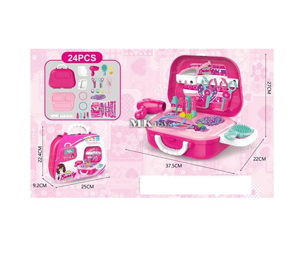 Pink kovčeg set za uljepšavanje 24kom