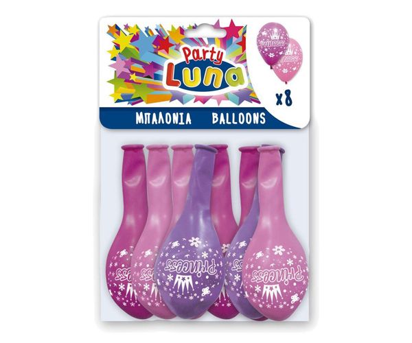 Pink tiara set balona za zabavu 8kom