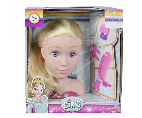 Szőke fodrászolható babafej kiegészítőkkel - Simba Toys