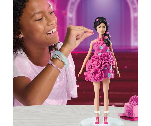 Play-Doh: Barbie Sjajni nakit i vrpice, set plastelina s lutkom – Hasbro