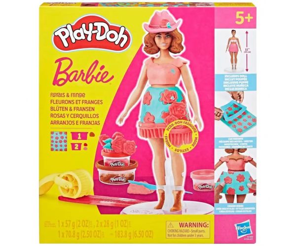 Play-Doh: Barbie virágminták és rojtok gyurmaszett - Hasbro