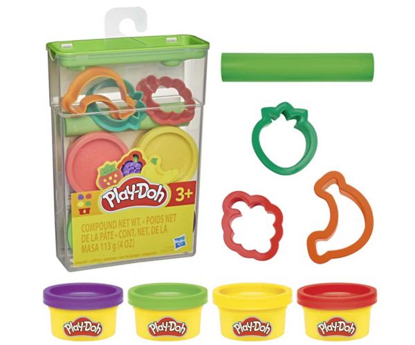 Play-Doh: Gyurmakészlet tárolóban – Gyümölcs formákkal - Hasbro