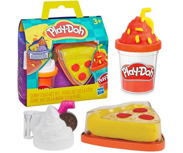 Play-Doh: Treats To Go Pizza i milkshake set plastelina - Hasbro