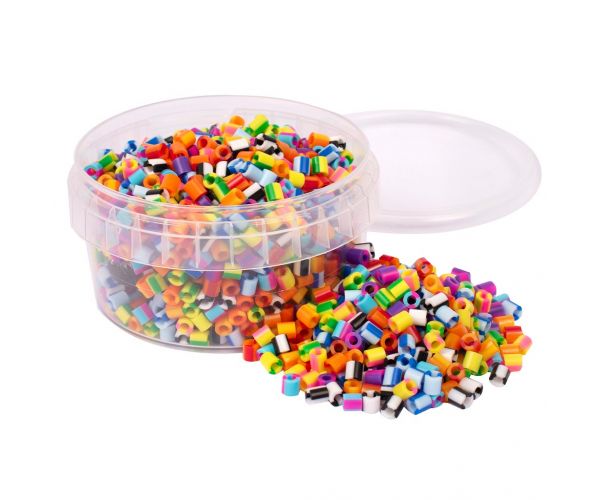 PlayBox: 5mm MIDI glačane prugaste perle, 1000 komada u raznim bojama