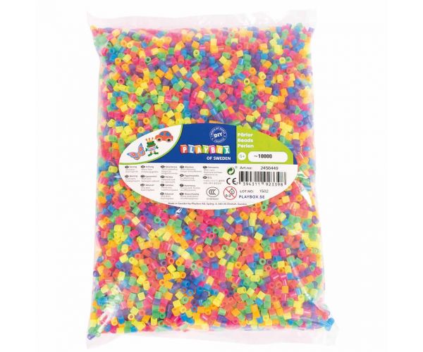 PlayBox: 5mm MIDI neon boje perle za glačanje, pakiranje od 10.000 komada
