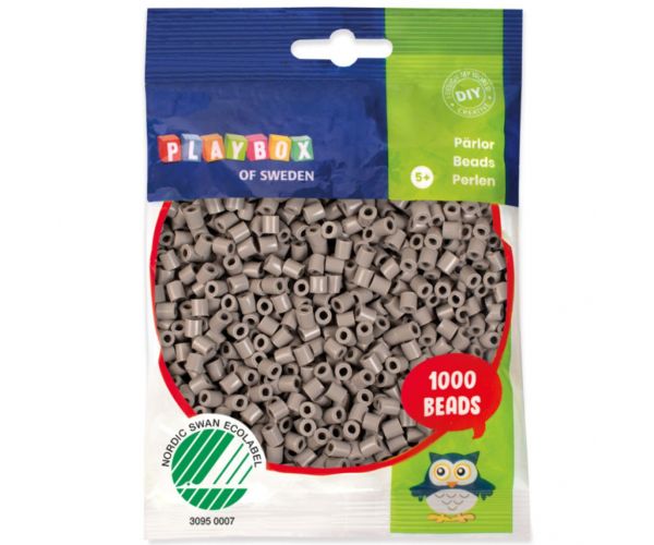 PlayBox: 5mm MIDI peglajuće perle, 1000 komada u sivoj boji