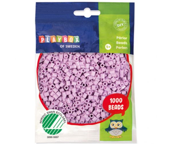 PlayBox: 5mm MIDI peglajuće perle u pakiranju od 1000 komada, pastelno ljubičaste boje
