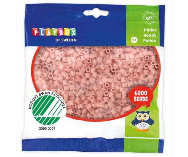 PlayBox: 5mm MIDI peglajuće perle u svijetlo bež boji, pakiranje od 6000 komada