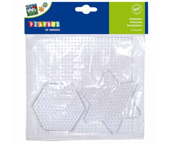 PlayBox: 5mm MIDI peglice perle baza, pakiranje od 3 komada