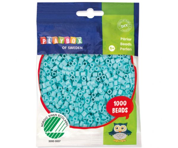PlayBox: 5mm MIDI perle za glačanje, 1000 komada u pastelno tirkiznoj boji